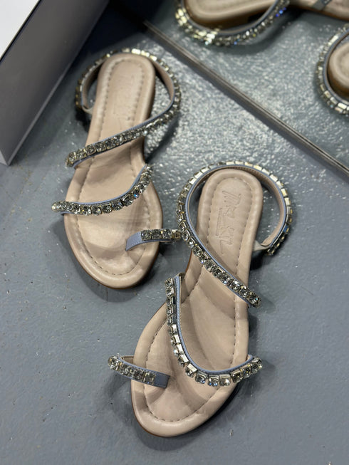 MIDNIGHT MAVİ TAŞLI SANDALET